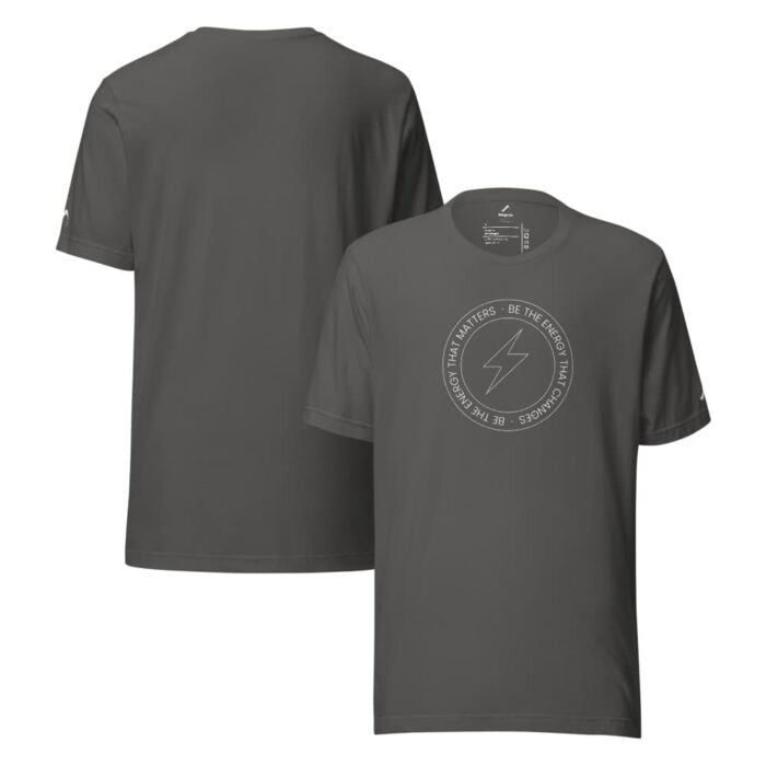 Energy Matters Dark Grey T-Shirt front and rear