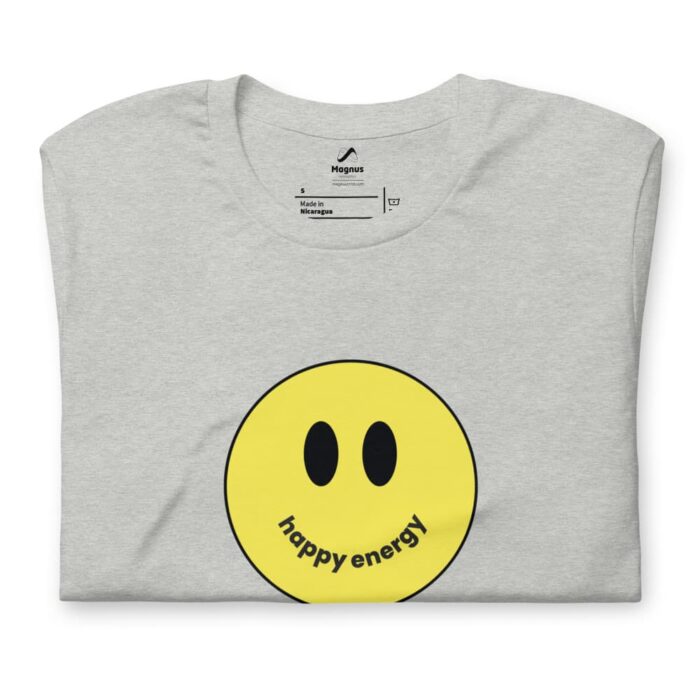 Camiseta Happy Energy Gris Doblada