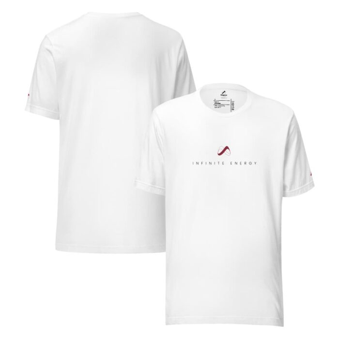 Infinite Energy White T-Shirt Front and rear