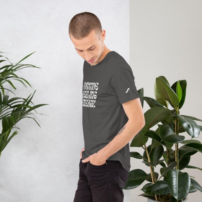 Camiseta Positive Healing Energy Gris Oscuro Hombre 4