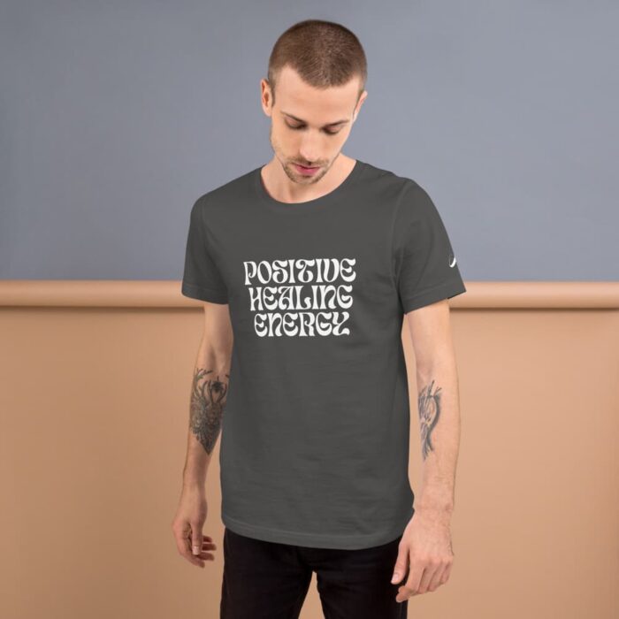 Camiseta Positive Healing Energy Gris Oscuro Hombre 1