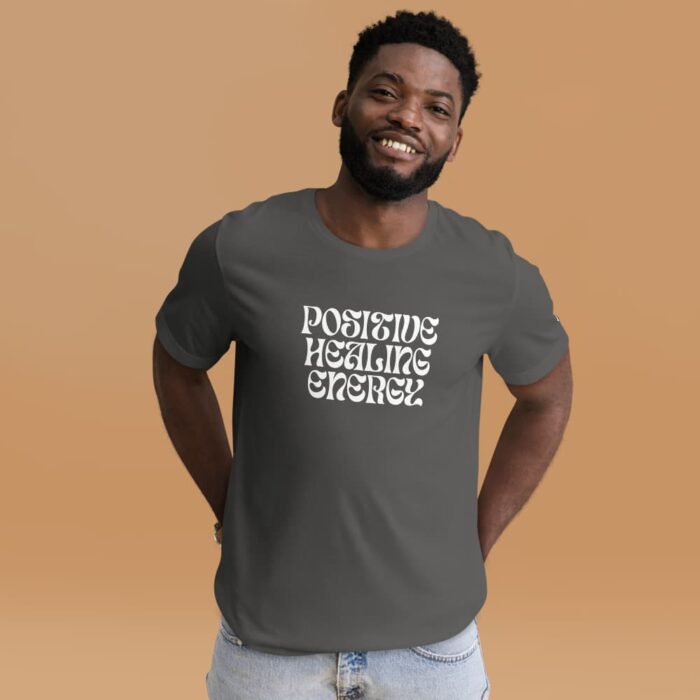 Camiseta Positive Healing Energy Gris Oscuro Hombre 3