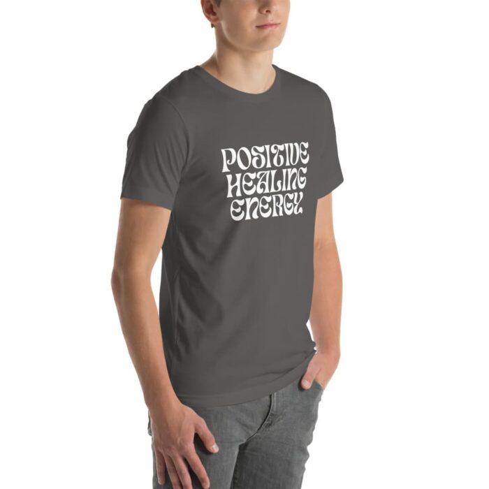 Camiseta Positive Healing Energy Gris Oscuro Hombre frontal 2