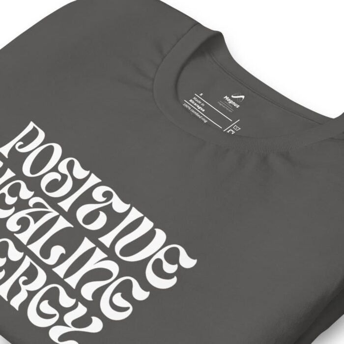 Camiseta Positive Healing Energy Gris Oscuro Doblada zoom 2