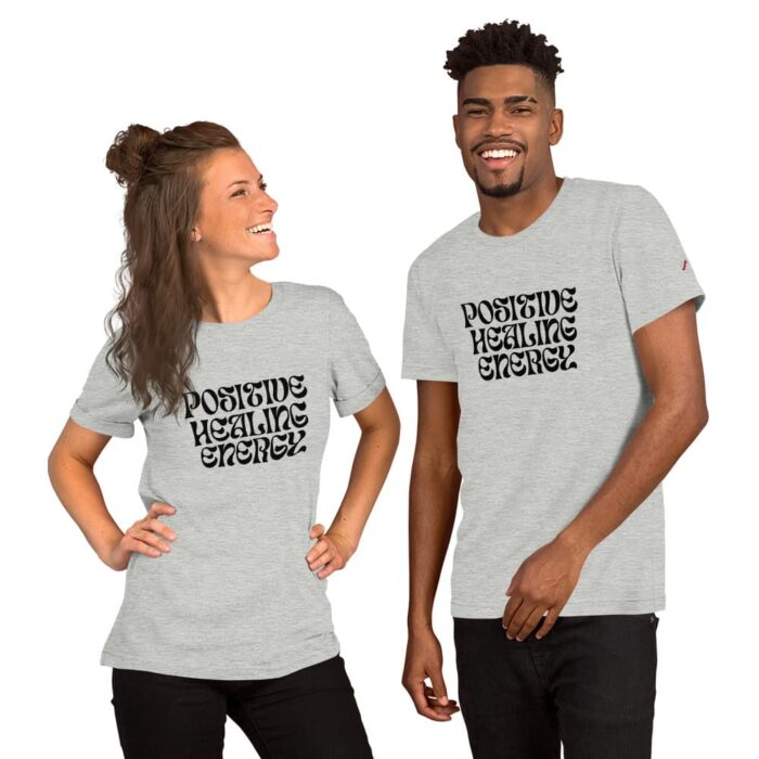 Camiseta Positive Healing Energy Gris Pareja