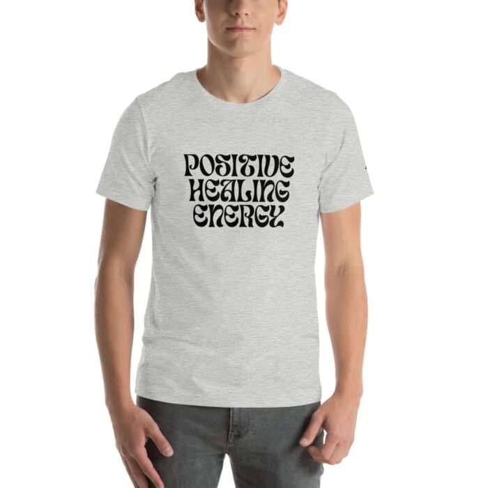 Camiseta Positive Healing Energy Gris Hombre Zoom