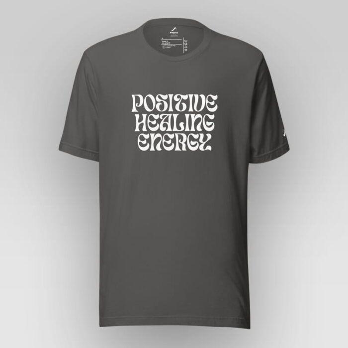 Camiseta Positive Healing Energy Gris Oscuro