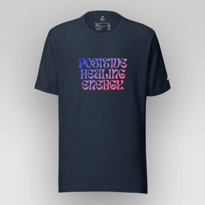 Positive Healing Energy Navy Blue T-Shirt