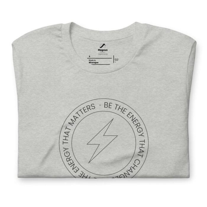 Energy Matters Grey T-Shirt Folded