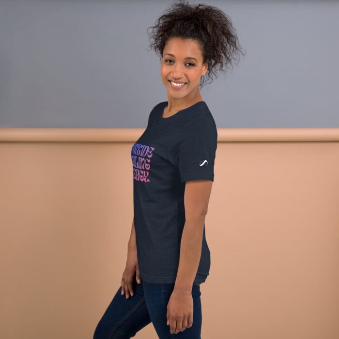 Positive Healing Energy Navy Blue T-Shirt Woman 2