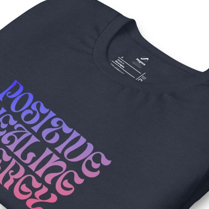 Positive Healing Energy Navy Blue T-Shirt Folded Zoom